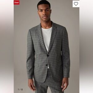 [EU52] Strellson “Rick” Black, Blue & Grey Plaid Sports Coat / Blazer